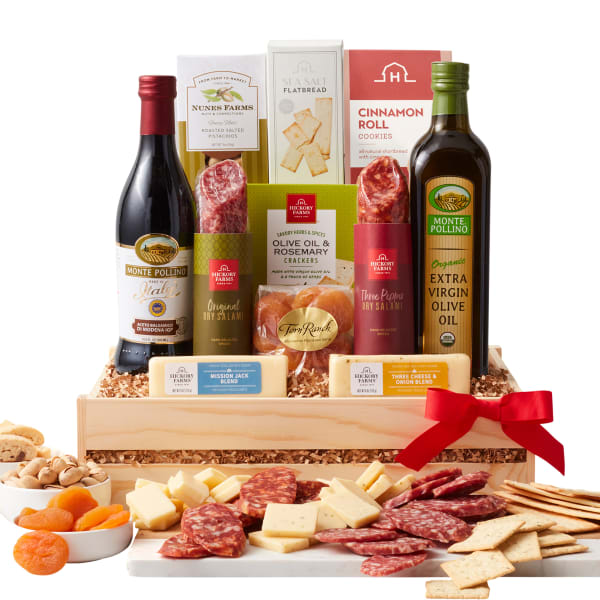 Hickory Farms - Deluxe Meat and Cheese Gift Crate - 11 items