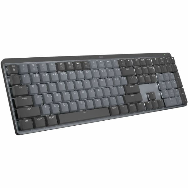 Logitech MX Mechanical Wireless Illuminated Performance Keyboard, Linear Switches, Backlit Keys, Bluetooth - Wireless Connectivity - Bluetooth/RF - 32.81 ft - ChromeOS - PC, Mac - Mechanical/MX Keyswitch - Graphite