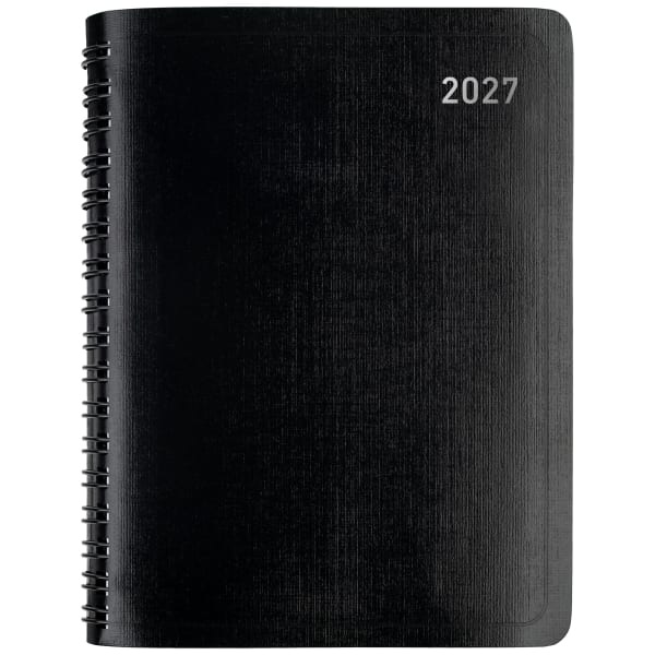 Office Depot Brand Weekly Monthly Planner, 4in x 6in, Black, January 2027 to December 2027, OD71150027