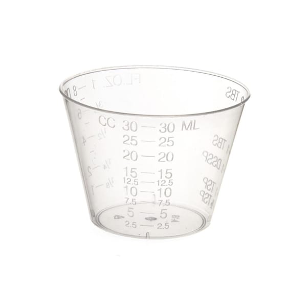 Medline Non-Sterile Graduated Plastic Medicine Cups, Drams, 1 Oz, Clear, Pack Of 5,000