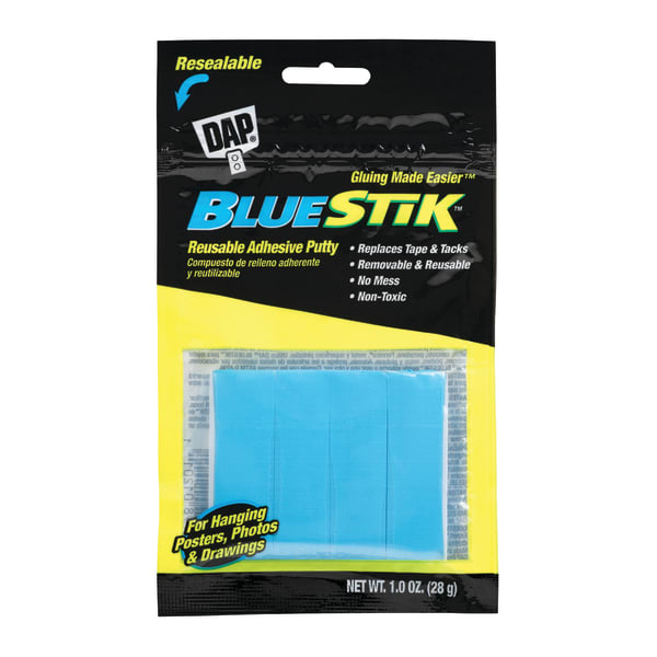 DAP BlueStik Reusable Adhesive Putty, 1 Oz, Pack Of 12