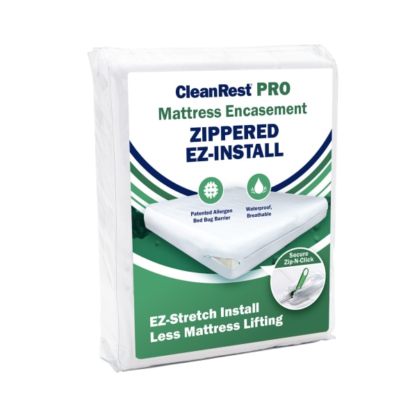 CleanRest PRO Mattress Encasements, King, 80inL x 78inW x 18inD, White, Case Of 3 Encasements