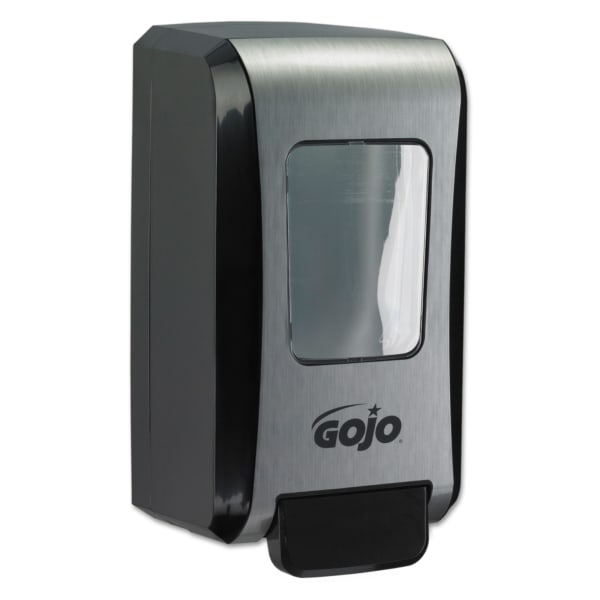 GOJO FMX-20 Soap Dispenser, 2000 mL, 11-3/4inH x 6-1/2inW x 4-3/4inD, Black/Chrome