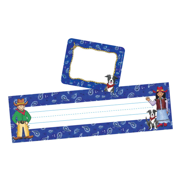 Barker Creek Name Tag And Name Plate Set, Western