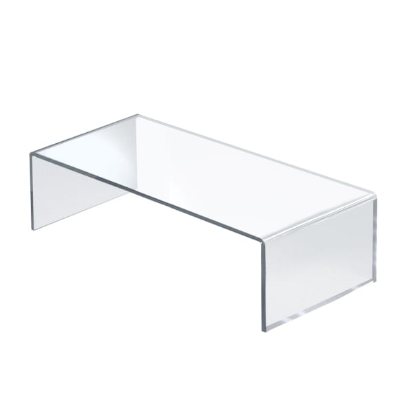 Azar Displays Acrylic Riser Pedestal Display, 4-1/4inH x 15-1/4inW x 8inD, Clear