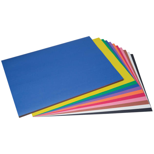 Prang Construction Paper, Medium Weight, 18in x 24in, 10 Assorted Colors, 100 Sheets