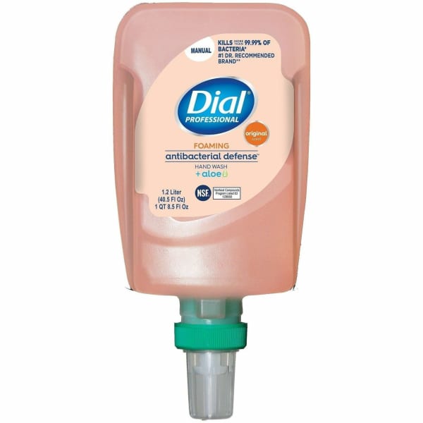 Dial Complete Antibacterial Foaming Hand Wash - FIT Universal Manual - Original Scent - 1.27 quart - Pump Bottle Dispenser - Kill Germs - Hand - Moisturizing - Antibacterial - Peach - Non-drying - 3 / Carton