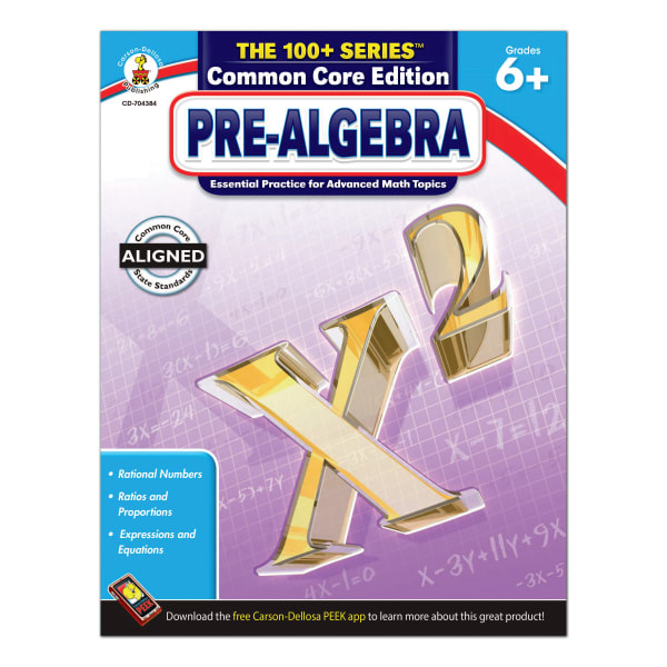 Carson-Dellosa The 100+ Series Pre-Algebra, Grades 6+