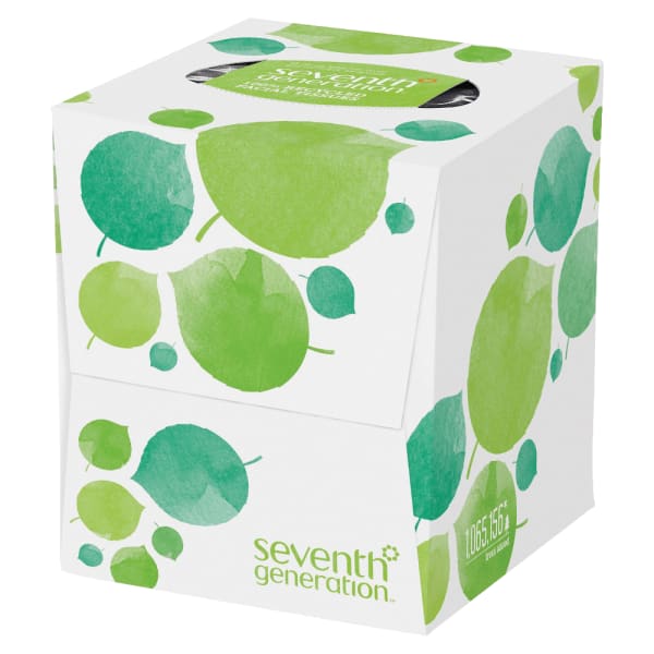 Seventh Generation 2-Ply Facial Tissues, 100% Recycled, 85 Sheets Per Box