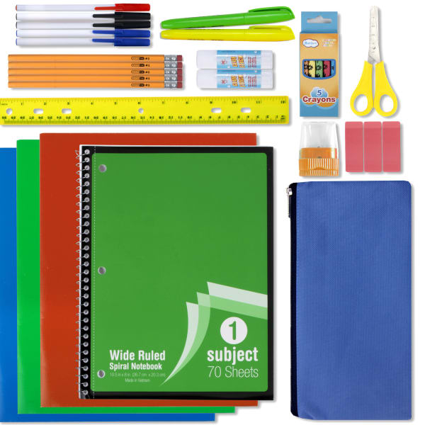 Trailmaker 30-Piece School Supply Kits, Pack Of 12 Kits