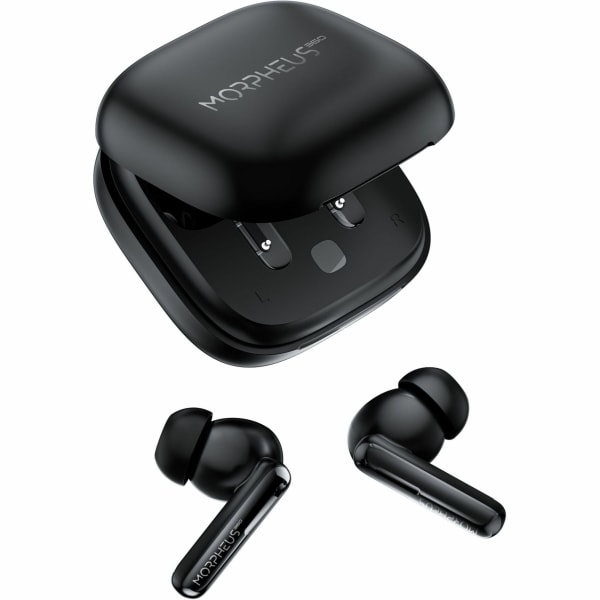 Morpheus 360 Nemesis ANC Wireless Noise Cancelling Headphones TW2750B - Bluetooth Earbuds - 30H Playtime - Stereo - 10mm Graphene Drivers - M360 - True Wireless - Feed Forward NC - Binaural - In-ear - 4 ENC Reduction Microphones - Waterproof IPX5 - Black