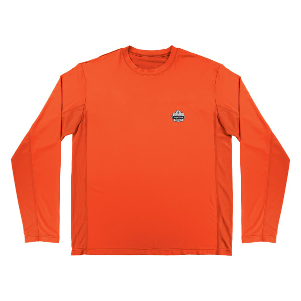 Ergodyne Chill-Its 6689 Cooling Long Sleeve Sun Shirt With UV Protection, XL, Orange
