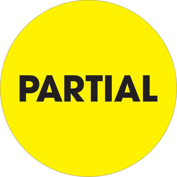 Tape Logic Preprinted Special Handling Labels, DL1277, Partial, Round, 2in, Fluorescent Yellow, Roll Of 500