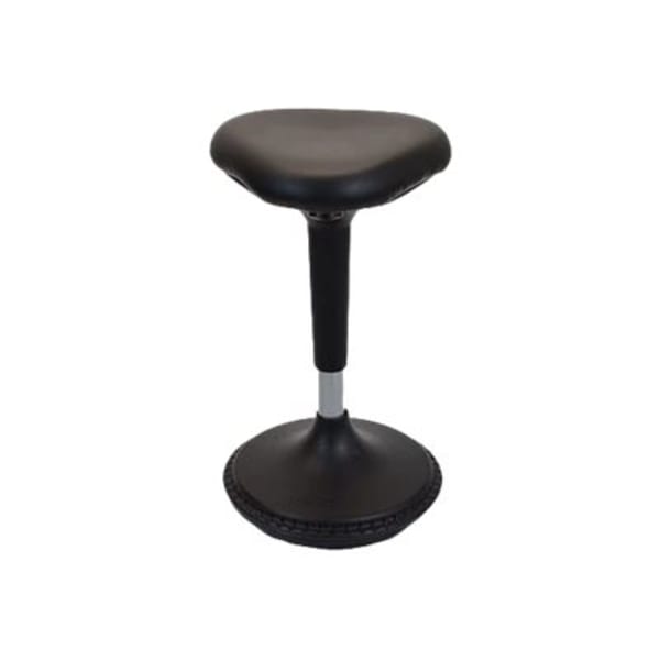 Wobble Stool Standing Desk & Balance Office Stool for Active Sitting Black Saddle Seat Adjustable Height 23-33in Sit Stand Up Perching Chair Uncaged Ergonomics