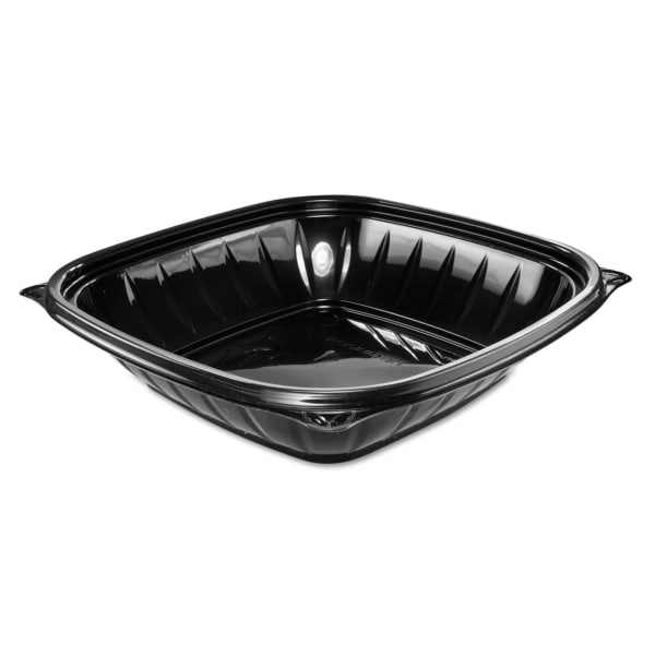 Dart PresentaBowls Pro Square Bowls, 32 Oz, 2inH x 8-1/2inW x 8-1/2inD, Black, 63 Bowls Per Bag, Carton Of 4 Bags