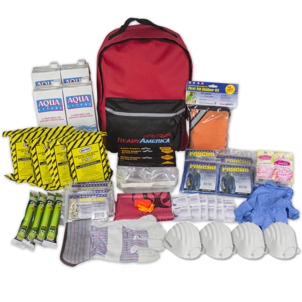 Ready America 4-Person 3-Day Essential Emergency Backpack