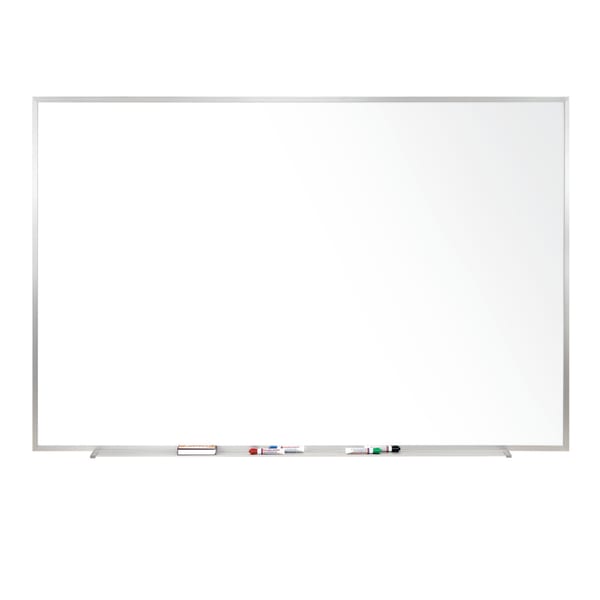 Ghent Magnetic Porcelain Dry-Erase Whiteboard, 48in x 120in, Aluminum Frame With Silver Finish