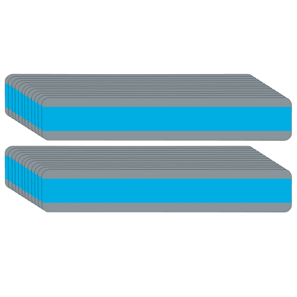 Ashley Productions Double Wide Reading Guide Sentence Strips, 1-1/4in x 7-1/4in, Blue, Pack Of 24 Strips