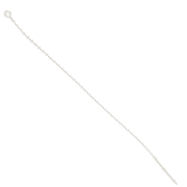 Partners Brand Beaded Security Ties, Releasable, 11in, Natural, Case Of 1,000