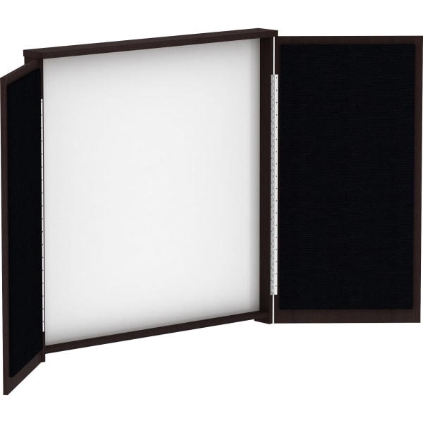 Lorell Dry-Erase Whiteboard Presentation Cabinet, 47-5/16inH x 47-5/16inW x 4-13/16inD, Black
