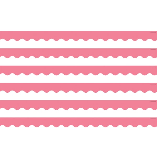 Teacher Created Resources Scalloped Border Trim Packs, 35', Light Pink, Set Of 6 Packs