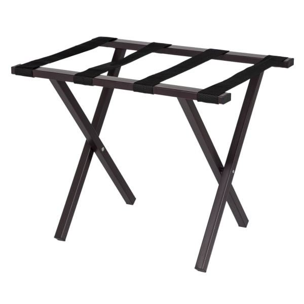 Hospitality 1 Source Metropolitan Luggage Racks, 20in x 22in x 17in, Brown, Pack Of 4 Racks