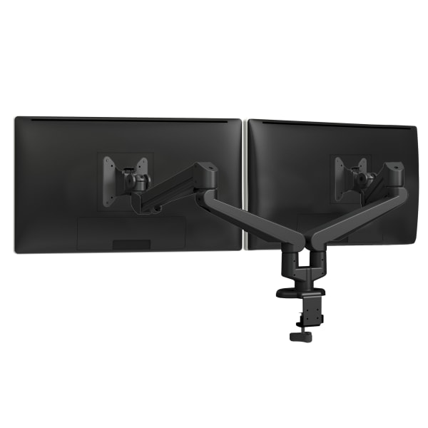 Fellowes Edge 2 Dual Adjustable Monitor Arm For Monitors Up To 17.6 Lb, Black