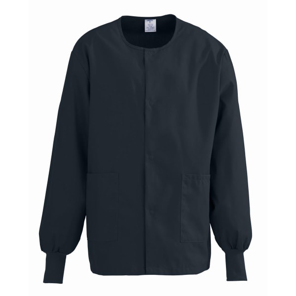 Medline ComfortEase Unisex Warm-Up Scrub Jacket, 5X, Black