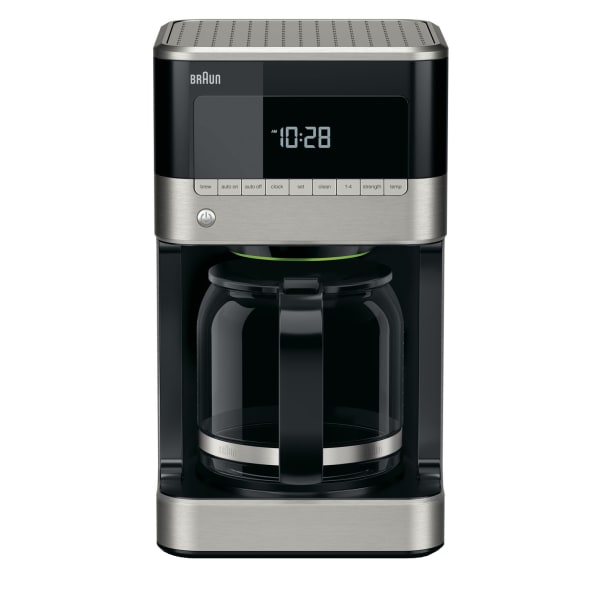Braun BrewSense 12-Cup Programmable Coffeemaker, Black/Stainless