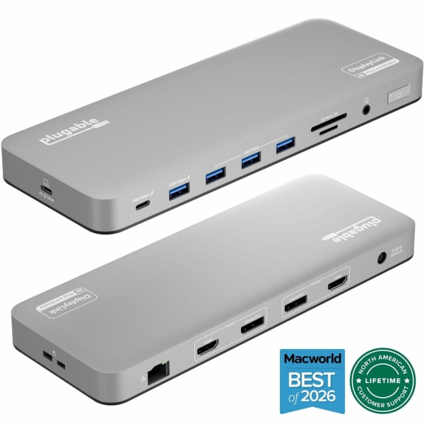 Plugable USB C Laptop Docking Station, Dual Monitor 4K 60Hz  - UD6950PDH