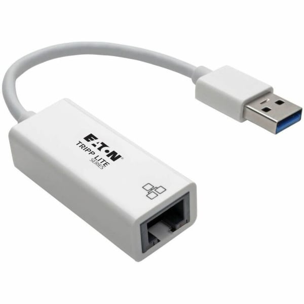 Eaton Tripp Lite Series USB 3.0 SuperSpeed to Gigabit Ethernet NIC Network Adapter RJ45 10/100/1000 White - U336000GBW