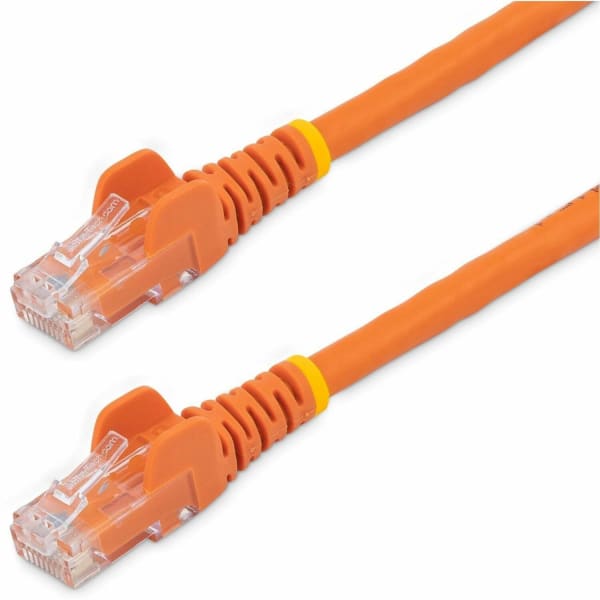 StarTech.com 12ft Orange Cat6 Patch Cable with Snagless RJ45 Connectors - Cat6 Ethernet Cable - 12 ft Cat6 UTP Cable - 12 ft Category 6 Network Cable for Network Device, Workstation, Hub
