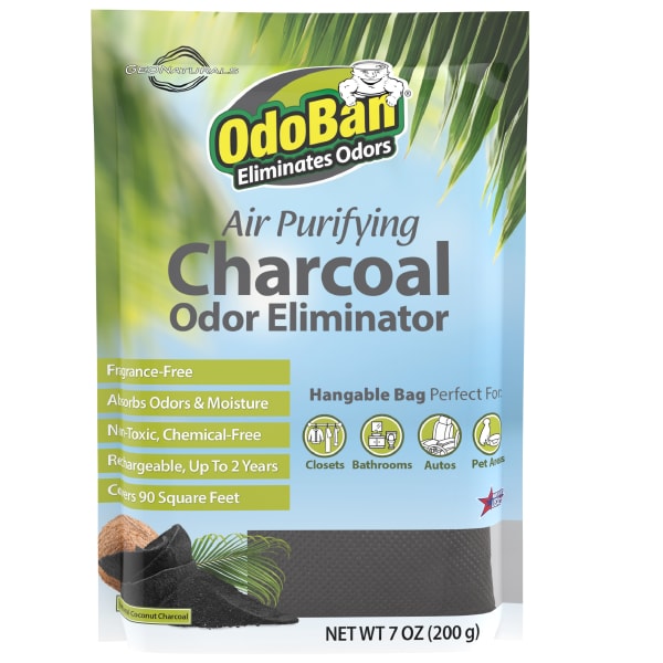 OdoBan Air Purifying Charcoal Natural Odor Eliminator, Fragrance-Free, 7 Oz