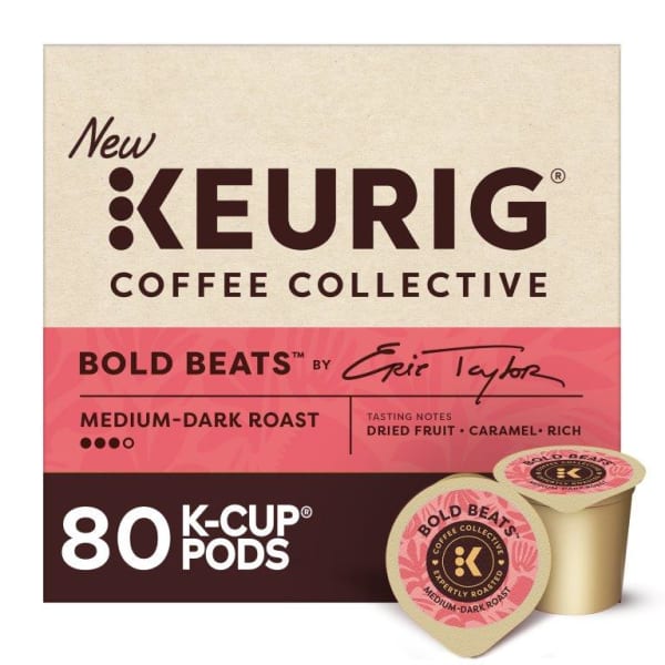 Keurig Coffee Collective Bold Beats Single-Serve K-Cup Pods, Medium-Dark Roast Coffee, 80 Count