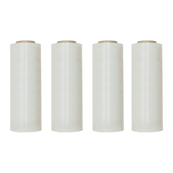 Office Depot Brand Stretch Wrap Film, Blown, 70 Gauge, 18in x 1500ft Rolls, Clear, Pack Of 4