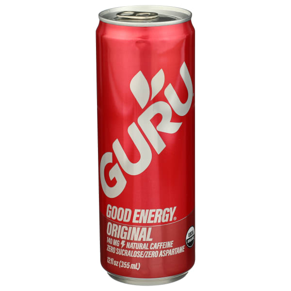 Guru Organic Energy Drinks, Original, 12 Oz, Total Qty 24
