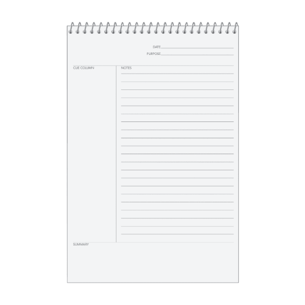 TOPS Idea Collective Steno Book, 6in x 9in, 80 Sheets, White