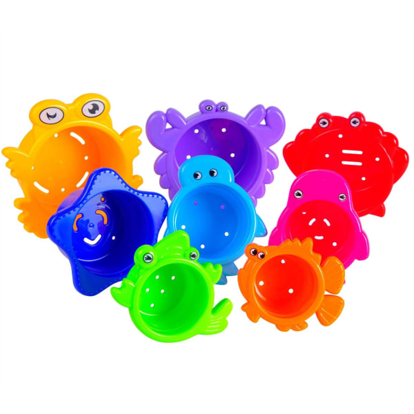 Extasticks Beautiful Colored Stacking Cups With Sea Animals