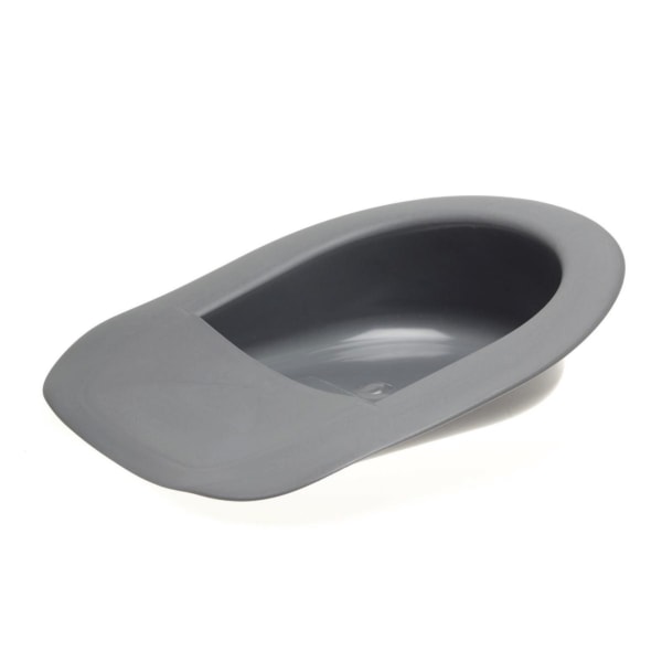 Medline Mega-Fracture Bariatric Bedpans, 12 7/16in x 15in X 5in, Graphite, Case Of 4