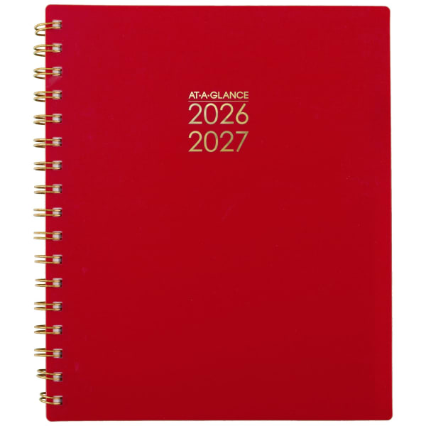 AT-A-GLANCE Harmony Academic 2026-2027 Weekly Monthly Planner, Scarlet, Medium, 7in x 8 3/4in