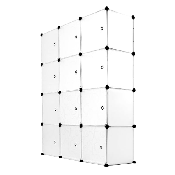 Mount-It! Work-It WI-40 Modular Cube Storage, Large Size, Black, Set Of 12 Cubes