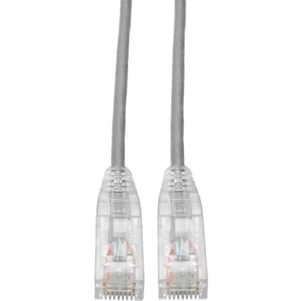 Tripp Lite Cat6 UTP Patch Cable (RJ45) - M/M, Gigabit, Snagless, Molded, Slim, Gray, 3 ft. - First End: 1x R - N201S03GY