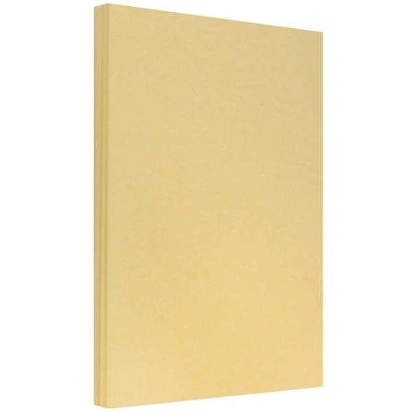 JAM Paper Legal Parchment Paper, Antique Gold, Legal (8.5in x 14in), 100 Sheets Per Pack, 24 Lb, 30% Recycled