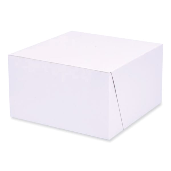 SCT Paper Bakery Boxes, 4inH x 7inW x 7inD, White, Carton Of 250 Boxes