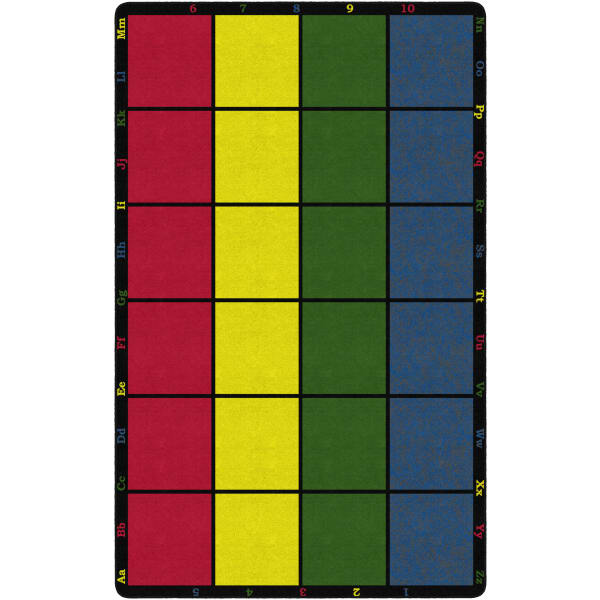 Flagship Carpets Learning Grid Carpet, 7ft 6in x 12ft, Multicolor