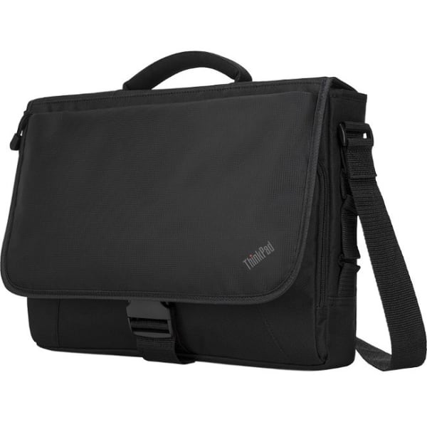 Lenovo Carrying Case (Messenger) for 15.6in Notebook - Black - Water Resistant - Nylon Body - Polyester Exterior Material - Shoulder Strap, Handle - 11in Height x 15.7in Width x 2.5in Depth