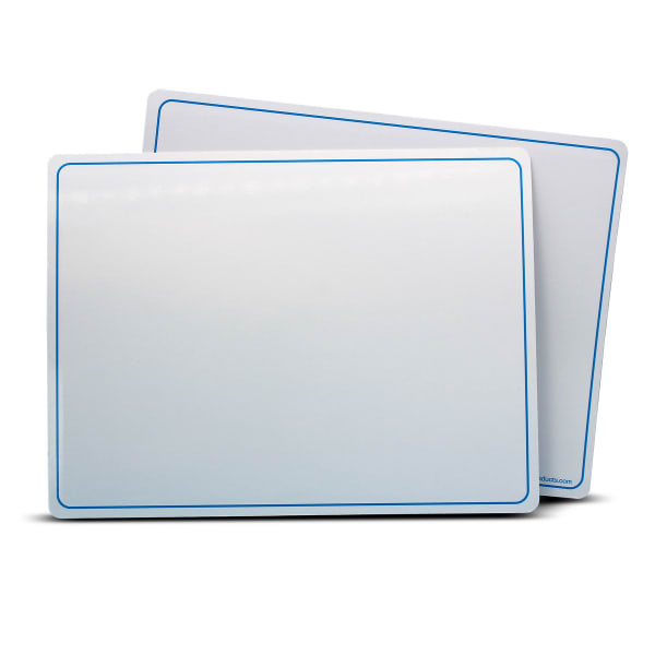 Flipside Products Magnetic Dry-Erase Learning Mats, 2-Sided Plain, 9in x 12in, Pack Of 12 Mats