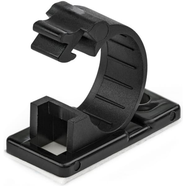 StarTech.com CBMCC2 100 Self Adhesive Cable Management Clips - Ethernet/Network Cable/Office Desk Cord Organizer - Sticky Wire Holder/Clamp Black