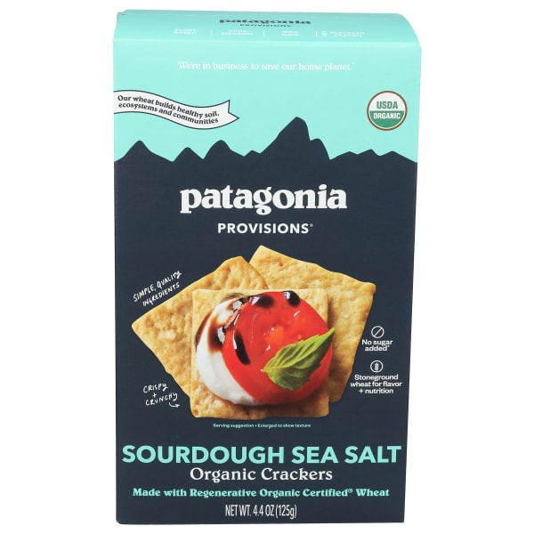 Patagonia Provisions Sourdough Sea Salt Crackers, 4.4 Oz, Total Qty 6