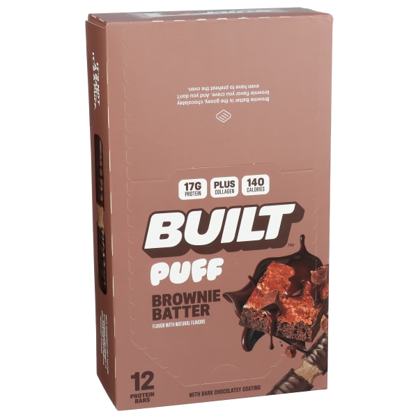 Built Puff Protein Bars, Brownie Batter, 1.41 Oz, Total Qty 12